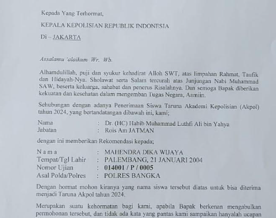 PANGKALPINANGPOST.COM (BANGKA BELITUNG) — Harapan bisa jadi jembatan menuju masa depan. Tapi ketika harapan dibangun di atas janji-janji palsu, ia berubah menjadi jurang kehancuran. Itulah yang dirasakan PN (40), seorang warga Belinyu, Kabupaten Bangka, yang harus kehilangan bukan hanya uang—tapi juga kedamaian rumah tangga—setelah tertipu Rp530 juta oleh seorang pria yang menjanjikan kelulusan anaknya dalam seleksi Taruna Akademi Kepolisian (Akpol) 2024. Selasa (24/6/2025).